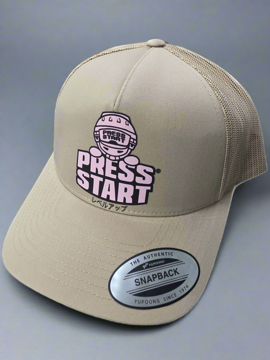 PressStart Logo Trucker Hat (Tan)